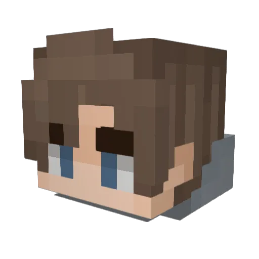 ToniThe2nd Minecraft avatar head, 3D render