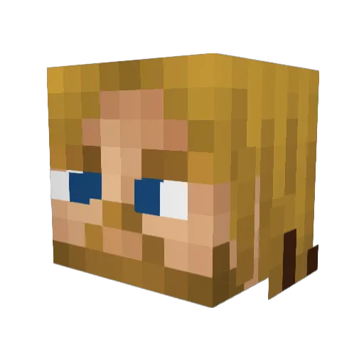 Toniche28 Minecraft avatar head, 3D render