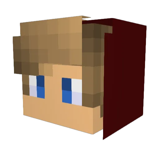 Tonielvis Minecraft avatar head, 3D render