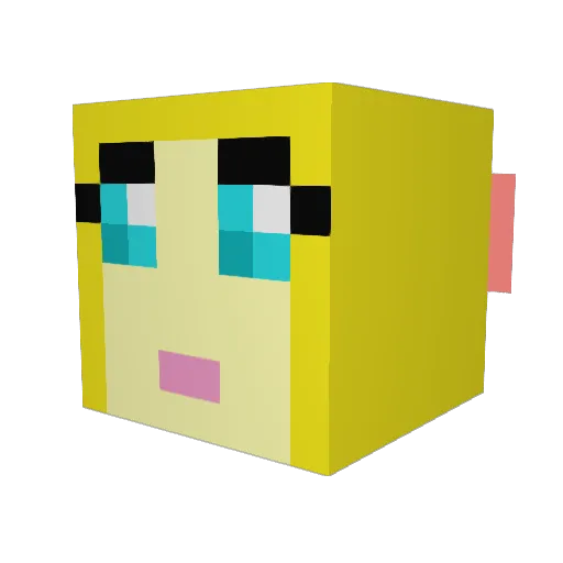 Tonigirl2000 Minecraft avatar head, 3D render