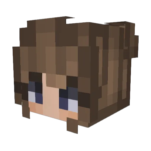 Toniheart Minecraft avatar head, 3D render