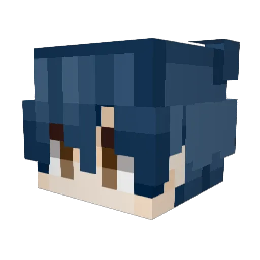 Toniichi Minecraft avatar head, 3D render