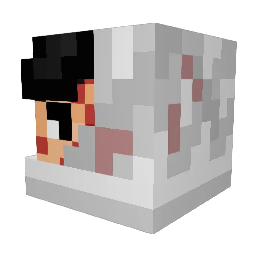 Tonillas Minecraft avatar head, 3D render
