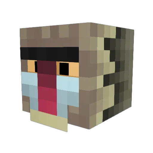 Tonimacaroni15 Minecraft avatar head, 3D render