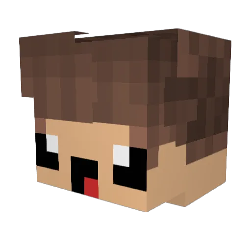 Toniooooooo Minecraft avatar head, 3D render