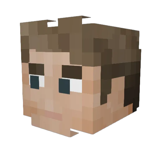 Tonjiro Minecraft avatar head, 3D render