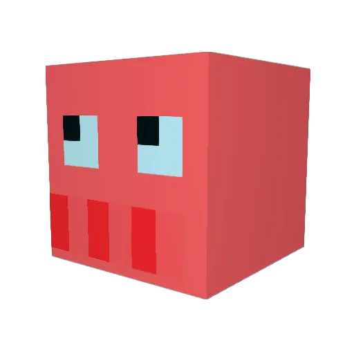 TonkatsuRamen Minecraft avatar head, 3D render