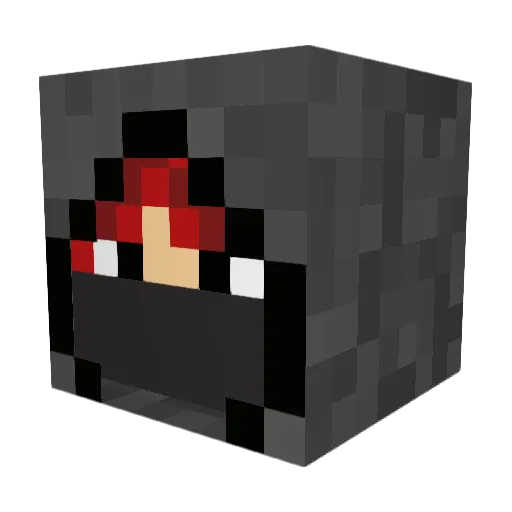 Tonkers Minecraft avatar head, 3D render