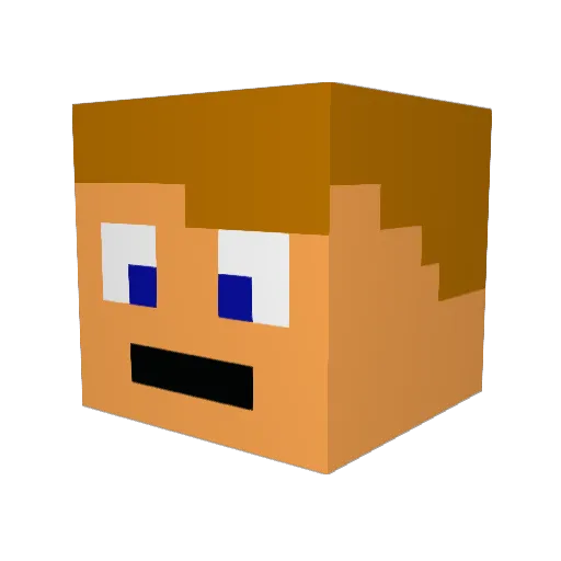 Tonkman Minecraft avatar head, 3D render