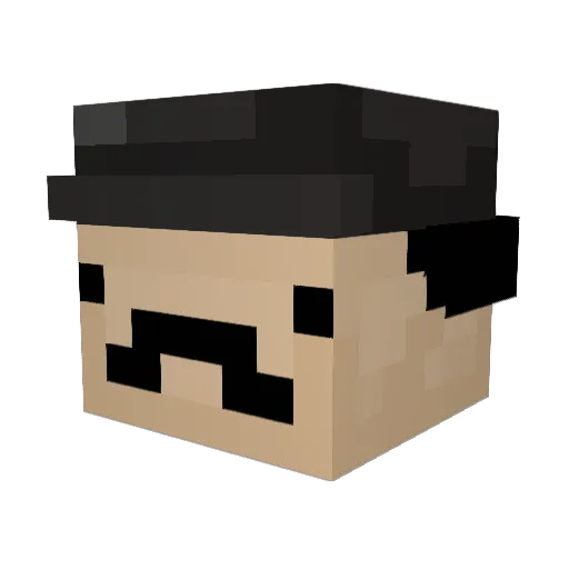 Tonkr Minecraft avatar head, 3D render