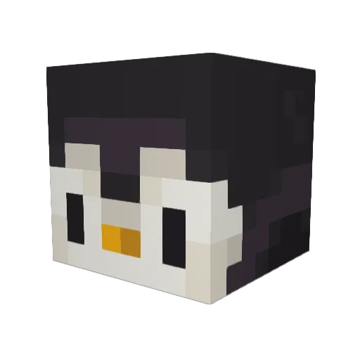 Tonksten Minecraft avatar head, 3D render