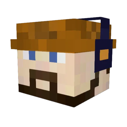 Tonkyyyy Minecraft avatar head, 3D render