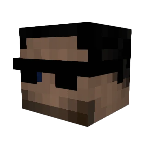 Tonnelat Minecraft avatar head, 3D render