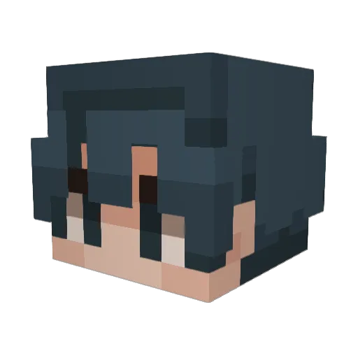 Tonni_Blue Minecraft avatar head, 3D render