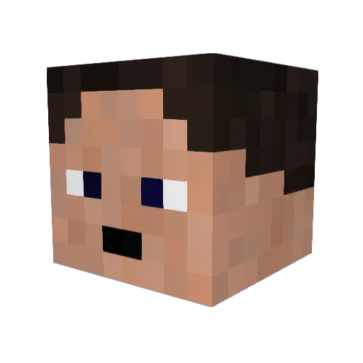 Tonolodo Minecraft avatar head, 3D render