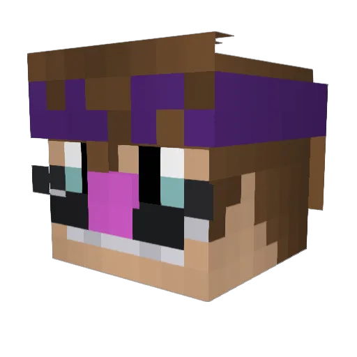 TonskaZ Minecraft avatar head, 3D render
