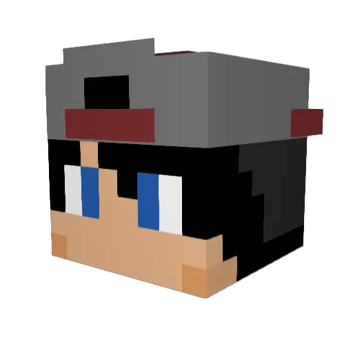 Tonsman Minecraft avatar head, 3D render
