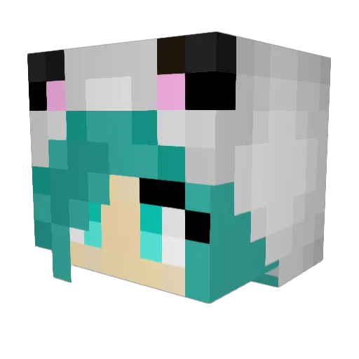 TonsofForks Minecraft avatar head, 3D render