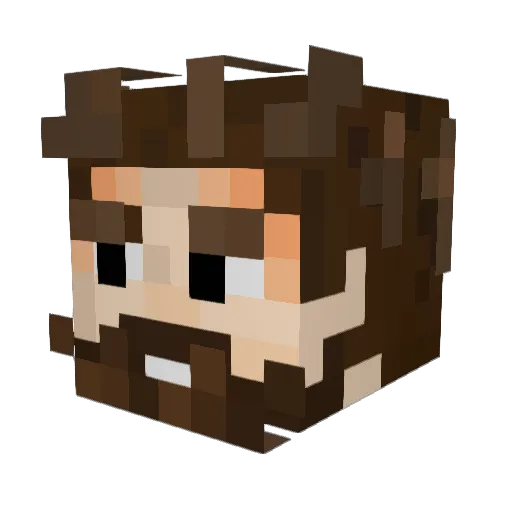 TontonNinji Minecraft avatar head, 3D render