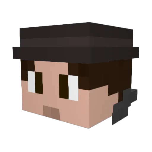 Tonton_Matou Minecraft avatar head, 3D render