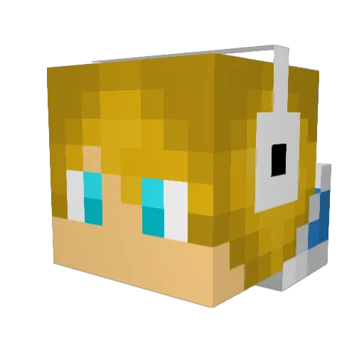 TonttuuX Minecraft avatar head, 3D render