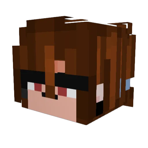 Tontuela Minecraft avatar head, 3D render