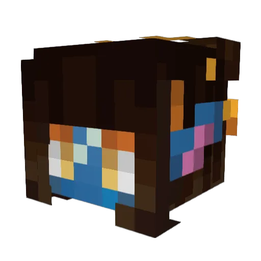 Tonxile Minecraft avatar head, 3D render