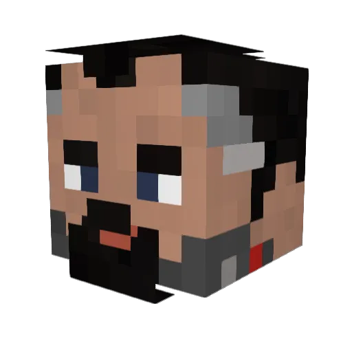 Tonxs Minecraft avatar head, 3D render