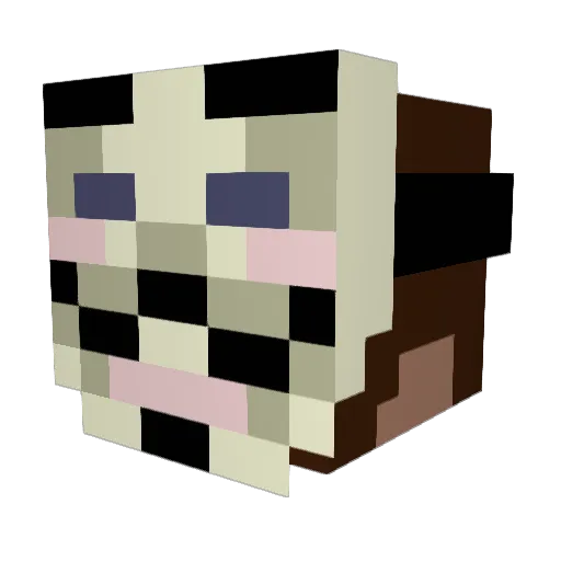 Tony69 Minecraft avatar head, 3D render