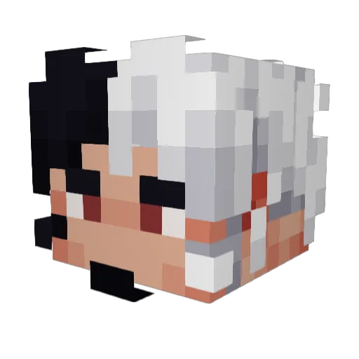 TonyBunGas Minecraft avatar head, 3D render