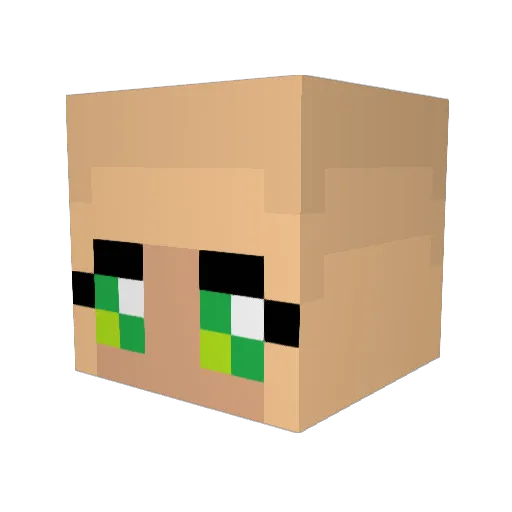 TonyDS Minecraft avatar head, 3D render