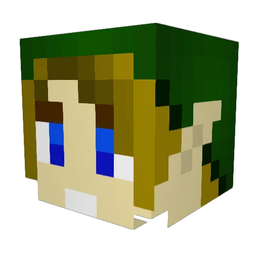 TonyJames Minecraft avatar head, 3D render