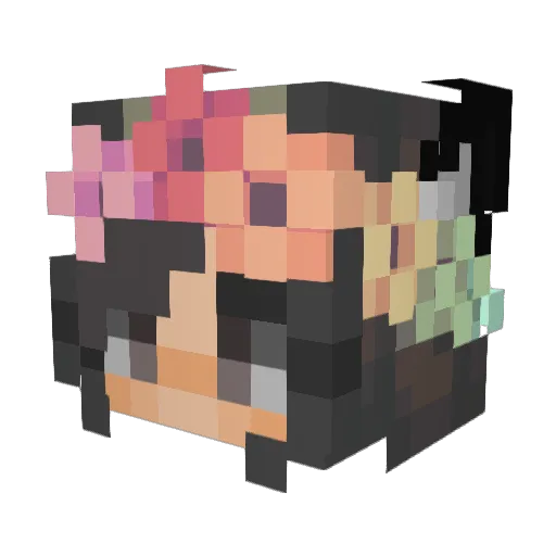 TonyKtgist Minecraft avatar head, 3D render