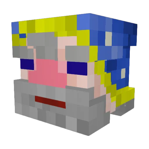 TonyPenev Minecraft avatar head, 3D render
