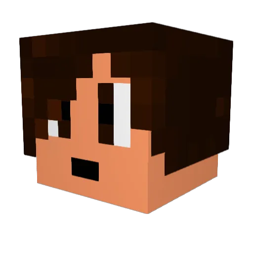 TonyPerkins Minecraft avatar head, 3D render