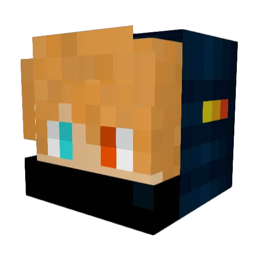 TonyPhoenix Minecraft avatar head, 3D render