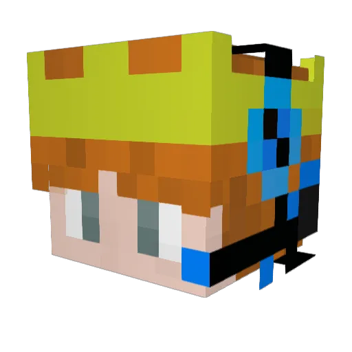 TonyRallyeV1 Minecraft avatar head, 3D render
