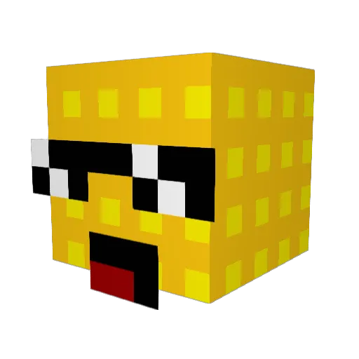 TonyRetro Minecraft avatar head, 3D render