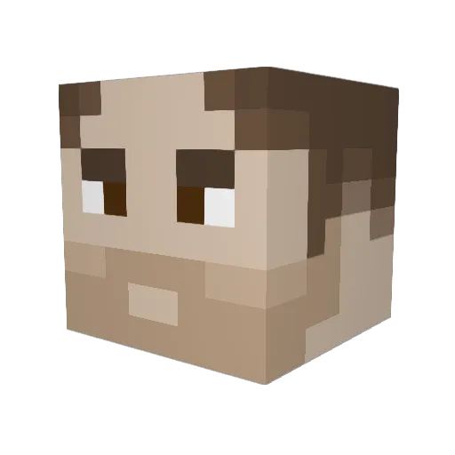 TonySopranoBoss Minecraft avatar head, 3D render