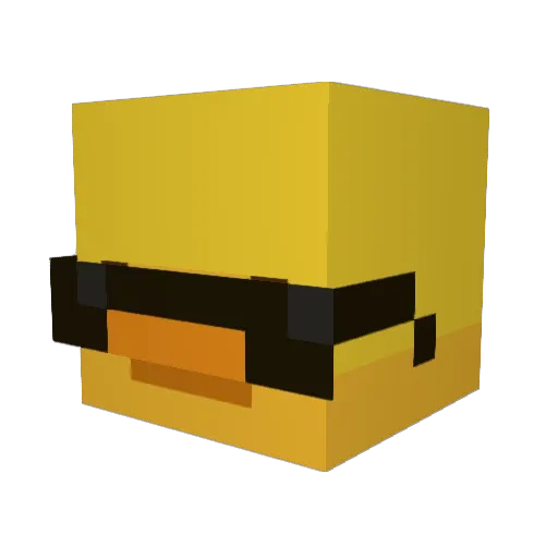 TonyToo Minecraft avatar head, 3D render