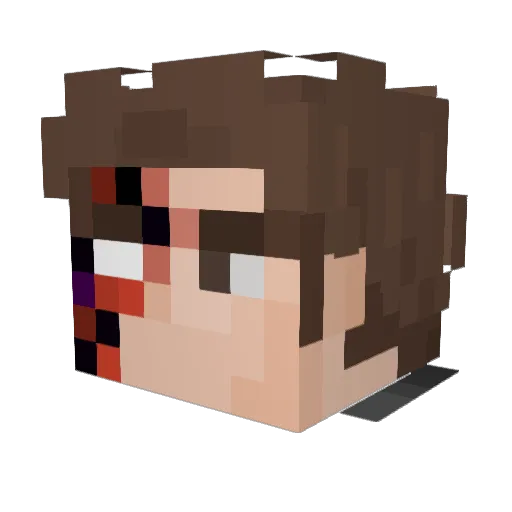 TonyVerlaine Minecraft avatar head, 3D render