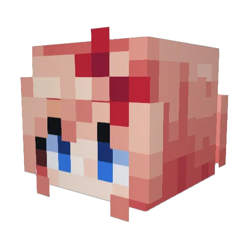TonyZii Minecraft avatar head, 3D render