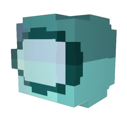 Tony_Blue Minecraft avatar head, 3D render