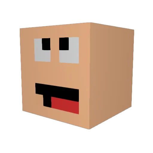 Tony_san Minecraft avatar head, 3D render
