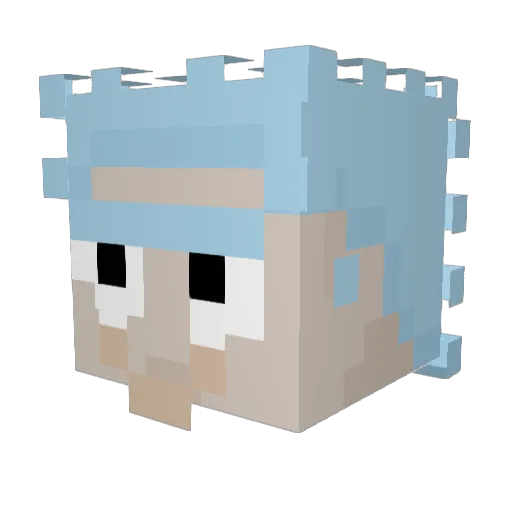 Tonyfun01 Minecraft avatar head, 3D render