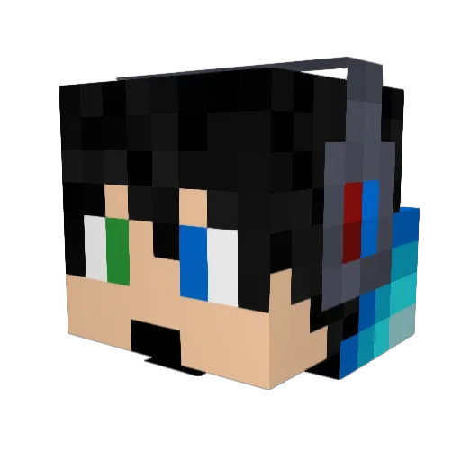 Tonymelony Minecraft avatar head, 3D render