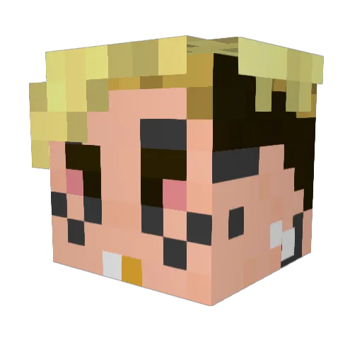 Tonystark19 Minecraft avatar head, 3D render