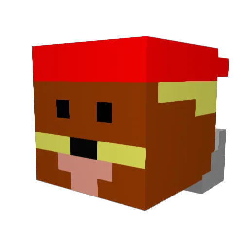 Tonza66 Minecraft avatar head, 3D render