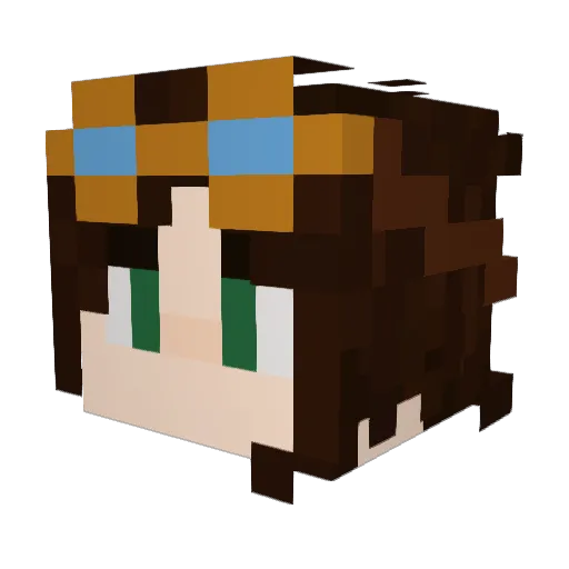 TooBasicBot Minecraft avatar head, 3D render