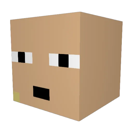 TooCali Minecraft avatar head, 3D render